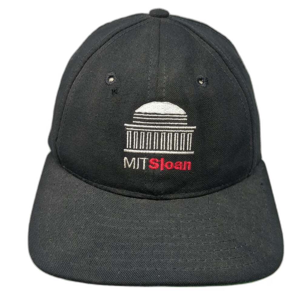 Legacy NCAA MIT Sloan Snapback Hat Black One Size Made in USA Green Underbill